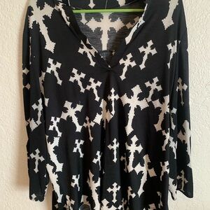 Black and White Women's Top